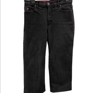 NYDJ Dark Wash Tummy Tuck‎ Straight Leg Crop Jeans Size 6